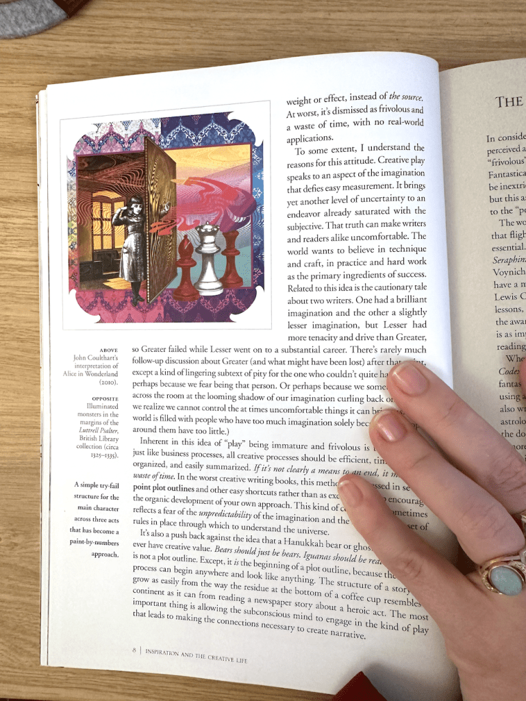 Example of an Interest Visual from Wonderbook by Jeff Wheeler.