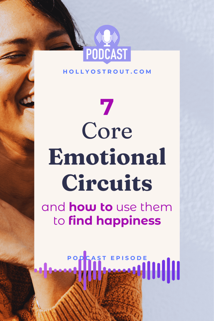 Image says: 7 Core Emotional Circuits and How to Use them to Find Happiness [podcast!]