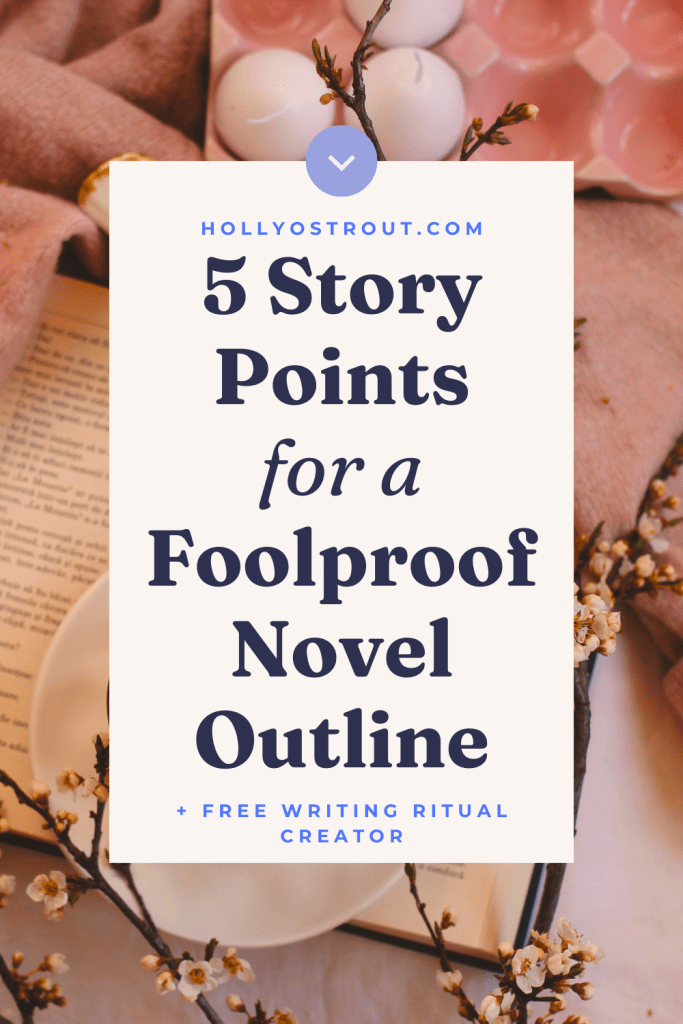 Image says: 5 Story Points for a Foolproof Novel Outline