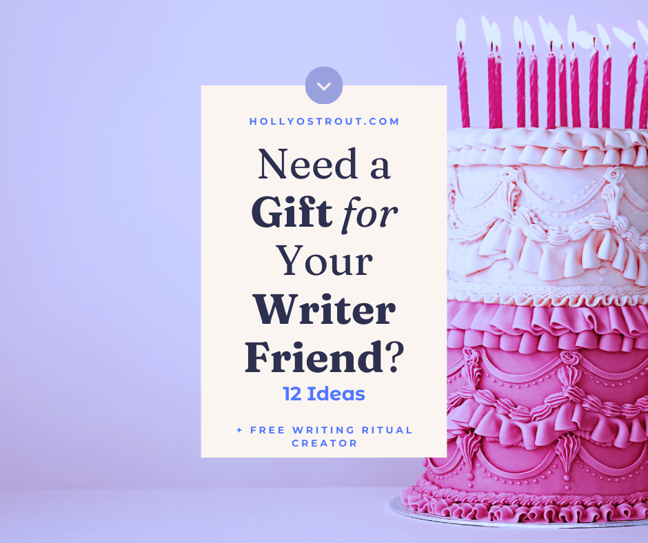 Image says: Need a Gift for Your Writer Friend? 12 Ideas.